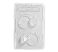 Cacao CHOC155 Diamond Ring Chocolate Mould 2 Cavity, PVC, 17 x 26 x 4.3 cm