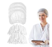 CACAZI 500 Pcs Disposable Hat Nets, Hair Nets for Catering, Elastic Bouffant Caps for Men & Women, Head Cover Nets for Healthcare, Food Industry & Beauty Services