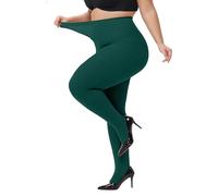CACCICO Plus Size Tights for Women Soft 119D Pantyhose-Forest Green-4XL