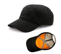 Cache Cap | Patented Hidden Pockets for Emergency Cash, Documents, Keys and Tools | Travel, Tactical, & Everyday Carry Hat Black