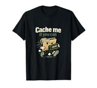 Cache Me If You Can Data Science Stencil Graphic T-Shirt