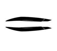 Cache Paupière de Phare Pour BMW X6 E71 E72 2008-2014 Noir Brillant Aspect Fibre de Carbone, LLHJUNUK, Noir Brillant