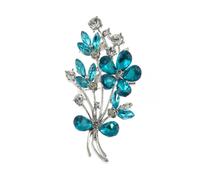 Cachet London Flavia Aqua Flower brooch
