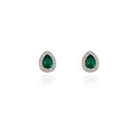 Cachet London Talma Silver Emerald Earrings