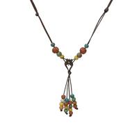 CaChnTyche Bohemian Tassel Beaded Necklaces for Women,Vintage Native American Long Necklace Fashion Trendy Hippie Accessories Statement Funky Handmade Multicolor Boho Jewelry for Ladies Casual Party