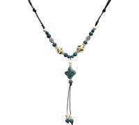 CaChnTyche Colorful Beaded Y Necklaces with Pendant Multicolor Round Beads 2025 Fashion Trendy Bohemian Hippie Jewelry for Women Dressy Summer Beach Vacation Vintage Native American Cute Accessory