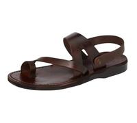 Cachorro 1 Pair Beach Men's Flats, Outdoor Casual Slippers, Double Adjustable Buckle Slide Sandals, Slip On Walking Summer Shoes,Coffee,44