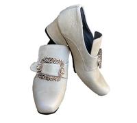 Cachorro 1 Pair Medieval Renaissance Halloween Men's Shoes, Vintage Leather Jazz Boots For Daily Wear, Outdoor Casual Hiking Accessories Cosplay Costumes Props,Off White,42