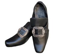 Cachorro 1 Pair Medieval Renaissance Halloween Men's Shoes, Vintage Leather Jazz Boots For Daily Wear, Outdoor Casual Hiking Accessories Cosplay Costumes Props,Black,42