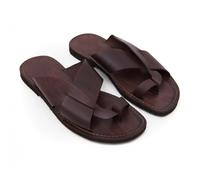 Cachorro 1 Pair Outdoor Beach Sandals, Medieval Riding Horse Home Slipper For Men Women, Wide Width Sandals, Non-Slip Bathroom Flat Sandals, Stylish Matching,Brown,43