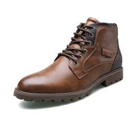 Cachorro Medieval Vintage Short Boots, Casual Mid-Top Dress Boot For Men,Ankle Men Boots Lace-Up Side Zipper, Outdoor Motorcycle Combat Shoe, 1 Pair,Brown,48