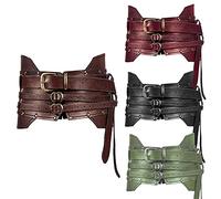 Cachorro Medieval Wide Leather Armor Belt, Steampunk Renaissance Waist Costume, Women Men Knight Antique Waistband Heavy Duty Armors, Larp Cosplay Stage Props,Brown