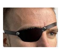Cachorro Vintage Leather Eye Patch, Medieval Gothic Eye Mask, Adjustable Halloween Pirate Cosplay Costume Accessories, Medical Eye Patch,Black Left Eye