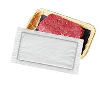 Cachpib 100 Pieces 160 x 80mm Kitchen Rapid Absorbent Pads for Meat Fish Poultry Produce for Keeping Packaging Dry Clean Beautiful