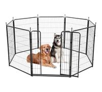Cachpib 8 Panels Heavy Duty Dog Playpen Puppy Play Pen Pet Exercise Fence for Garden/Yard 100Cm Height Pet Playpen Indoor/Outdoor