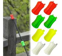 Cachpib 8PCS Portable Fishing Rod Fixed Ball Silicone Fishing Rod Tie Holder Fishing Rod Beam Wear Tight Pole Fishing Accessories for Fishing Pole Holder Clip
