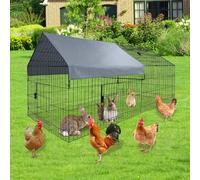 Cachpib Chicken Run Walk in Chicken Coop Hen Poultry House Cage Pet Playpen Garden with Water-Resist Cover Rabbit Hutch House Enclosure Playpen