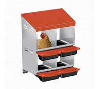 Cachpib Compartment Galvanized Steel Chicken Nesting Box Egg Collection