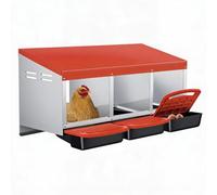 Cachpib Compartment Galvanized Steel Chicken Nesting Box Egg Collection