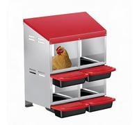 Cachpib Compartment Galvanized Steel Chicken Nesting Box Egg Collection