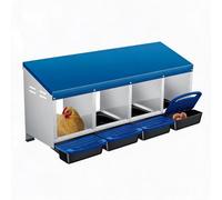 Cachpib Compartment Galvanized Steel Chicken Nesting Box Egg Collection