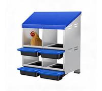 Cachpib Compartment Galvanized Steel Chicken Nesting Box Egg Collection