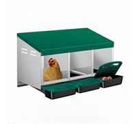 Cachpib Compartment Galvanized Steel Chicken Nesting Box Egg Collection