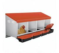 Cachpib Compartment Galvanized Steel Chicken Nesting Box Egg Collection