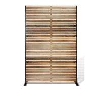 Cachpib Decorative Garden Privacy Screen with Stand Freestanding Outdoor Divider Metal Privacy Panel for Garden Pool Balcony Patio, 120x183Cm