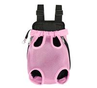 Cachpib Dog Carrier Backpack, Adjustable Pet Carrier Backpack for Front and Back, Cat Dog Carrier Legs Out Rucksack for Camping Traveling Hiking with Hook And Loop, Breathable Mesh, pink XL