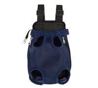 Cachpib Dog Carrier Backpack, Adjustable Pet Carrier Backpack for Front and Back, Cat Dog Carrier Legs Out Rucksack for Camping Traveling Hiking with Hook And Loop, Breathable Mesh, Navy blue S