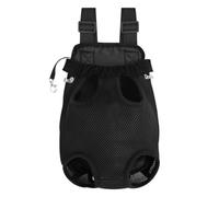 Cachpib Dog Carrier Backpack, Adjustable Pet Carrier Backpack for Front and Back, Cat Dog Carrier Legs Out Rucksack for Camping Traveling Hiking with Hook And Loop, Breathable Mesh, black M