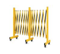 Cachpib Expandable Mobile Barrier for Safety, Extendable Folding Barricade, Portable Barrier for Temporary Pedestrian Safety for Events, Schools, Maintenance Works