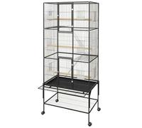 Cachpib Metal Bird Cage with Stand Rolling Parrot Cage Large Budgie Cage for Parrots Conures Lovebird Cockatiel Parakeets Bird Flight Cage for Small Pet Animal