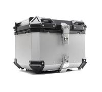 Cachpib Motorbike Top Case 55l Aluminum Alloy Waterproof Top Box for Motorcycle Luggage Box with Security Lock & Baseplate, Motorcycle Helmet Luggage Storage Rear Tour Box Motorbike Trunk
