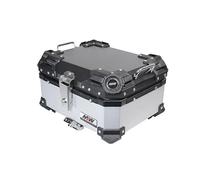 Cachpib Motorcycle Top Box, 28l Aluminium Alloy Waterproof Dustproof Motorbike Top Case Motorcycle Tour Tail Box with Security Lock