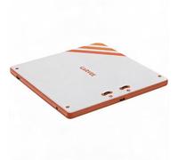 Cachpib Non-Slip Inflatable Floating Dock Platform for Rowing - Durable PVC, Gradient White & Orange-Red Edge, Stable Island Raft for Swimming, Lounging, Yoga, Fishing - Lake, Pool, Beach - 3x1.8m