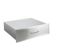 Cachpib Outdoor Kitchen Drawer Stainless Steel BBQ Island Storage Drawer with Chrome Handle Stainless Steel Flush Mount Cabinets for Grilling Station, Outdoor Kitchen