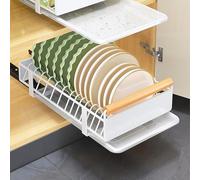 Cachpib Pull Out Cabinet Organiser, Slide Out Drawer Storage Shelves for Kitchen Cupboard, No Need Drill and Nailing