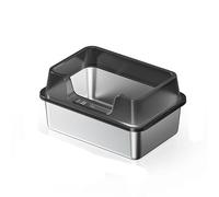 Cachpib Stainless Steel Cat Litter Tray, Easy to Clean and Odour-Resistant Cat Litter Box with Scoop High Sided Metal Litter Pan Tray for All Cats