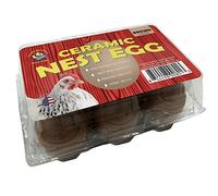 Cackle Hatchery Nest Eggs - 6 Brown Ceramic, 6 Pieces