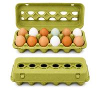 Cackle Hatchery Vented Paper Pulp Egg Cartons - Green (12 Pack)
