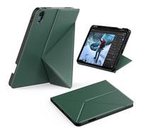 CACOE 4 Angles Case for iPad (A16) 11th/10th Generation with Pencil Holder 2025/2022 11/10.9 inch, Auto Sleep/Wake Function Cover for iPad 11/10 Gen, Dark Green