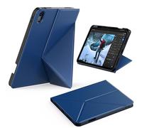 CACOE 4 Angles Case for iPad (A16) 11th/10th Generation with Pencil Holder 2025/2022 11/10.9 inch, Auto Sleep/Wake Function Cover for iPad 11/10 Gen, Sea Blue