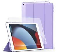 CACOE Case for iPad 9th/8th/7th Generation(2021/2020/2019) with Screen Protector 10.2 inch - Full Protective Tablet Cover for iPad 7/8/9 Gen, Pearl Purple