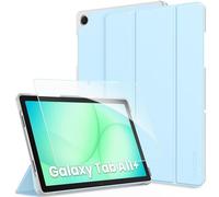 CACOE Case for Samsung Galaxy Tab A11+ Plus 11 Inch 2025 with Screen Protector, Ultra Thin Translucent Matt Back Cover with Auto Wake/Sleep Function, Ice Blue