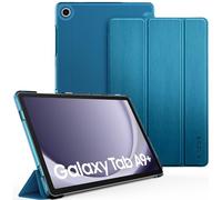 CACOE Case for Samsung Galaxy Tab A9+ Plus 11 Inch 2023, Ultra Thin Translucent Matt Back Cover with Auto Wake/Sleep Function, Peacock Blue