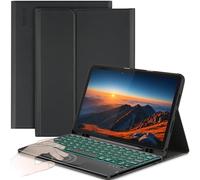 CACOE Keyboard Case for Lenovo Idea Tab 2025 11 inch with Touchpad, 7-Color Backlit Detachable Wireless Keyboard Case with Support Function, Black