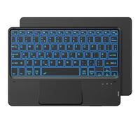 CACOE Wireless Keyboard with Touchpad, 10 Inch QWERTY, 7 Color Illuminated Backlit, Bluetooth for iPad/Samsung/Lenovo/Windows/iPad Pro/iPad mini, Black