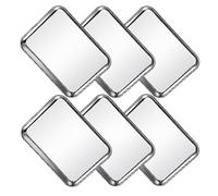 CACOLES Stainless Steel Baking Sheet Pan Set of 6, Cookie Sheet Metal Baking Pan Oven Tray, Cooking Baking Sheet for Toaster Oven, Easy Clean, Dishwasher Safe, 9 x 7 x 1 Inch